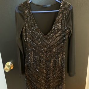 Black sequin dress